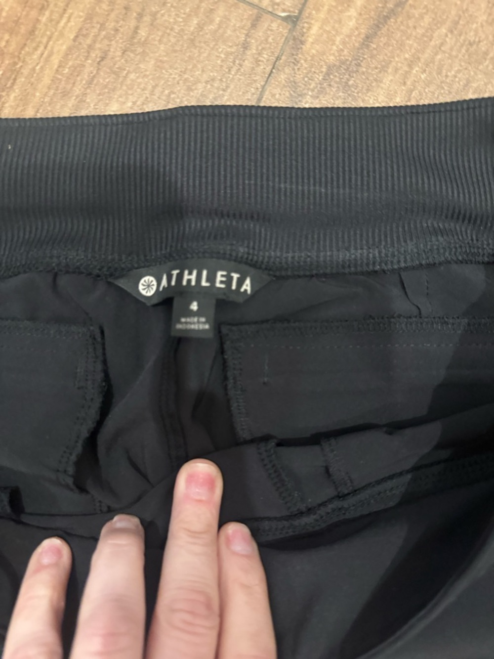 Athleta Black Athletic Pants size 4 petite - Picture 2 of 6